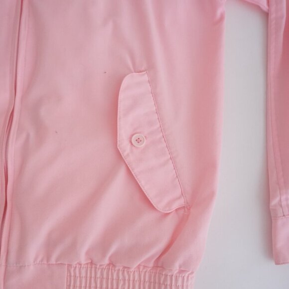 Vintage Serge Saint Yves Sport Pastel Pink Zip Up Lightweight Bomber Jacket S - Picture 6 of 13